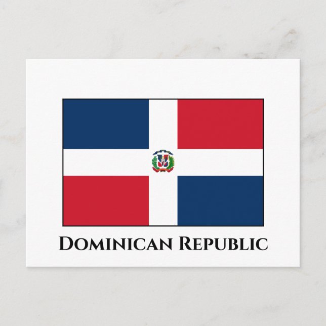 Carte Postale Drapeau de la République Dominicaine (Devant)