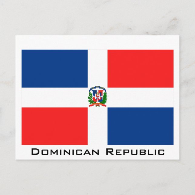 Carte Postale Drapeau de la République dominicaine (Devant)