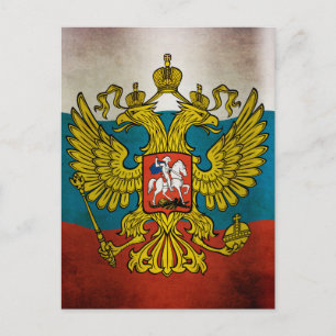 Carte Postale Drapeau de la Russie qui flotte