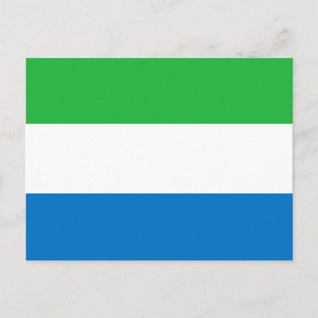 Carte Postale Drapeau de la Sierra Leone (Devant)