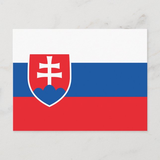 Carte Postale Drapeau de la Slovaquie (Devant)