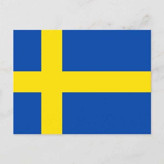 Carte Postale Drapeau de la Suède (Devant)