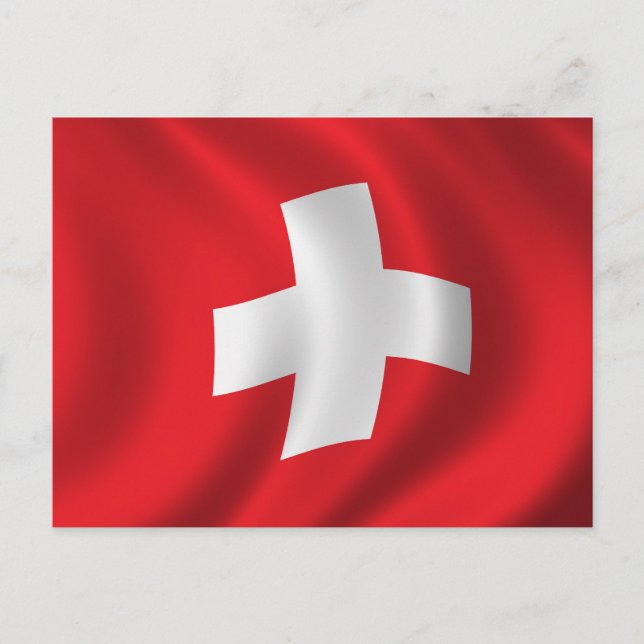 Carte Postale Drapeau de la Suisse (Devant)