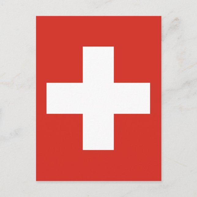 Carte Postale Drapeau de la Suisse (Devant)