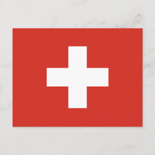Carte Postale Drapeau de la Suisse Die Nationalflagge der Schwei