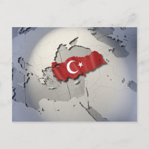 Carte Postale Drapeau de la Turquie