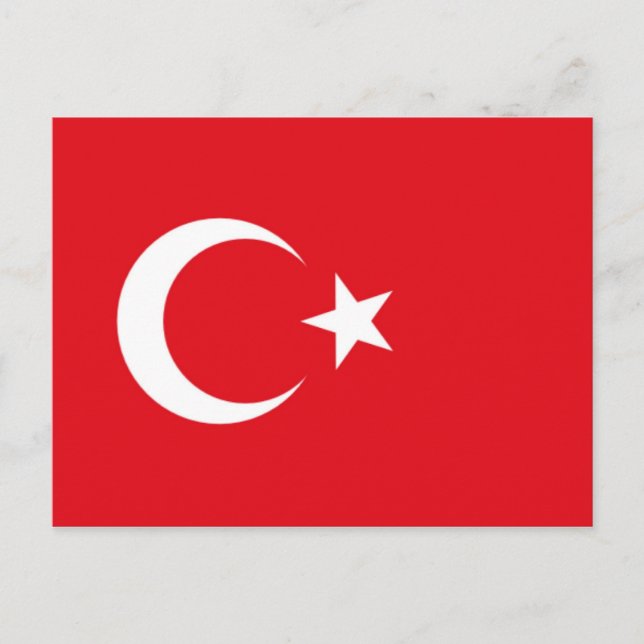 Carte Postale Drapeau de la Turquie (Devant)