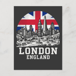 Carte Postale Drapeau de la ville de Londres Angleterre Royaume-