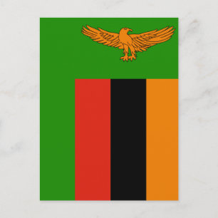Carte Postale Drapeau de la Zambie