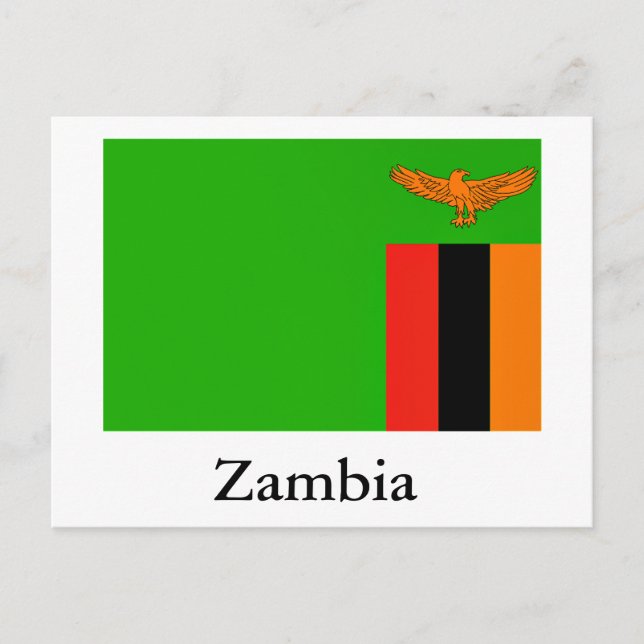 Carte Postale Drapeau de la Zambie (Devant)