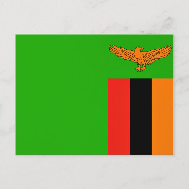 Carte Postale Drapeau de la Zambie (Devant)