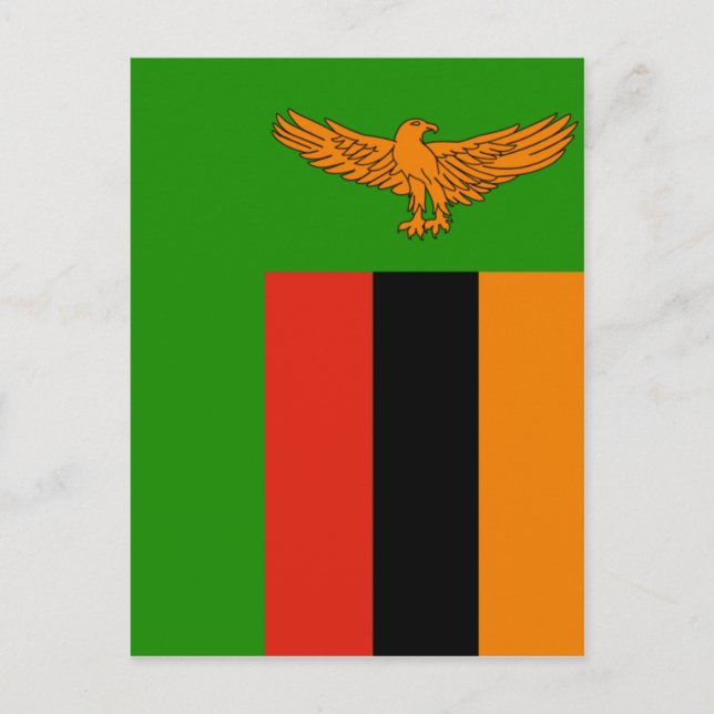 Carte Postale drapeau de la Zambie (Devant)