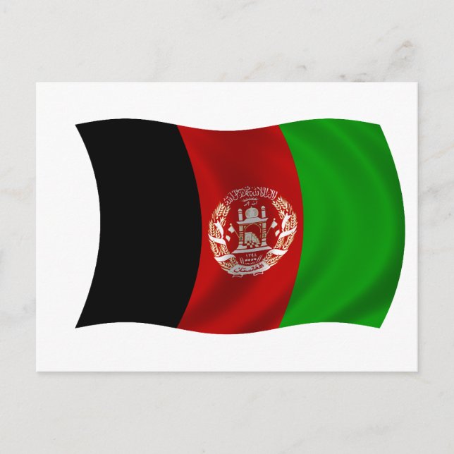 Carte Postale Drapeau de l'Afghanistan (Devant)