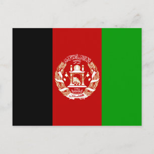 Carte Postale Drapeau de l'Afghanistan patriotique