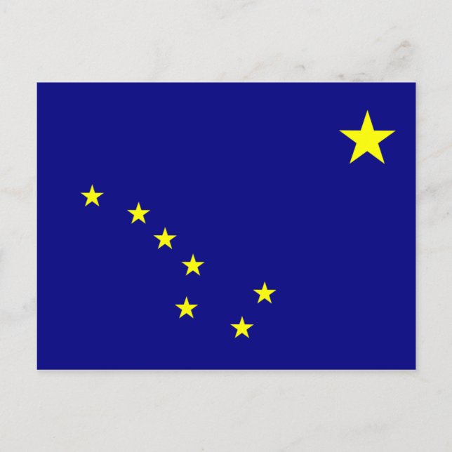 Carte Postale Drapeau de l'Alaska (Devant)