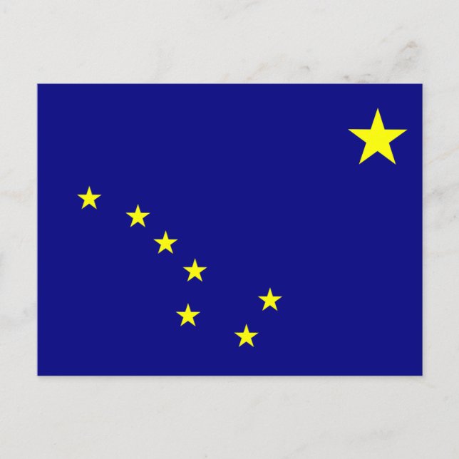 Carte Postale Drapeau de l'Alaska (Devant)