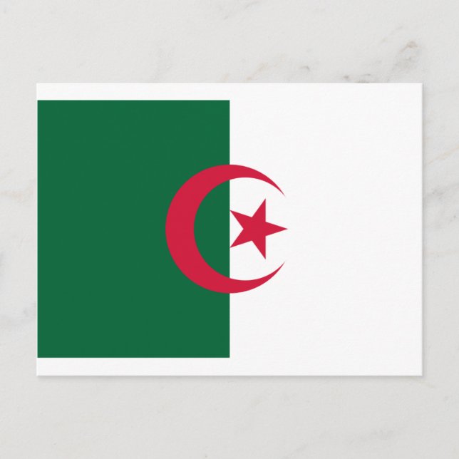 Carte Postale Drapeau de l'Algérie (Devant)