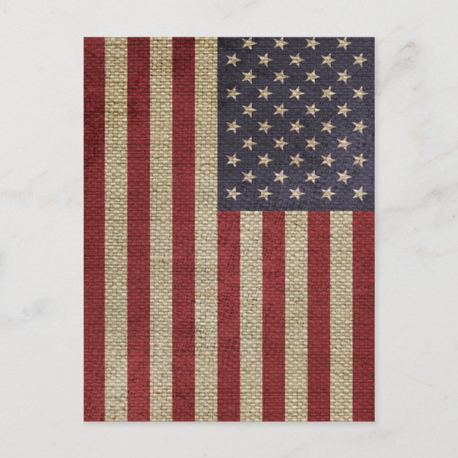 Carte Postale Drapeau de l'Amérique vintage (Devant)