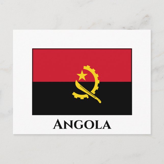 Carte Postale Drapeau de l'Angola (Devant)