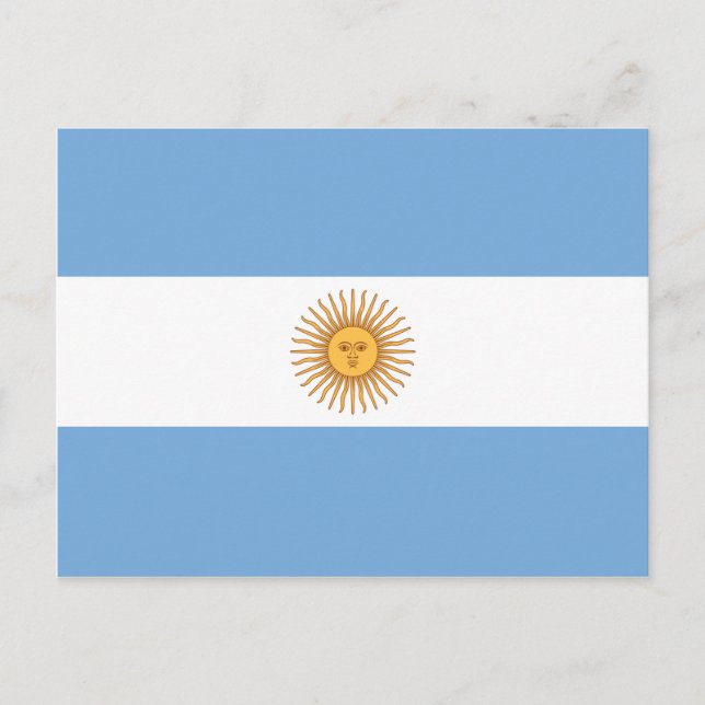 Carte Postale Drapeau de l'Argentine (Devant)