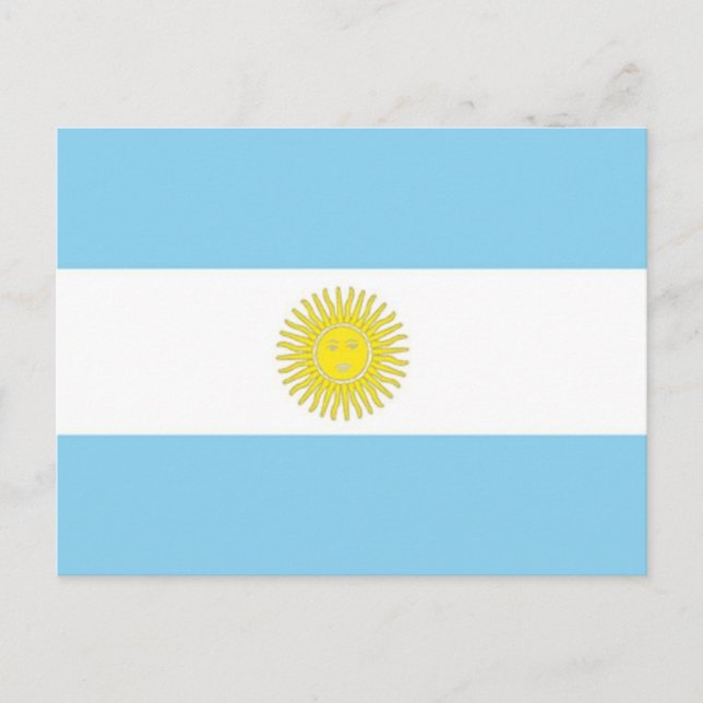 Carte Postale Drapeau de l'Argentine (Devant)