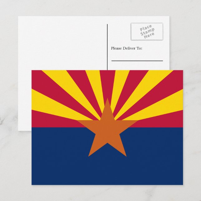 Carte Postale Drapeau de l'Arizona (Devant / Derrière)