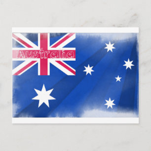 Carte Postale Drapeau de l'Australie Fondu