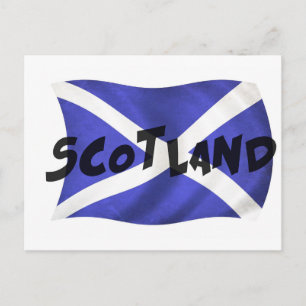 Carte Postale Drapeau de l'Écosse Wavy