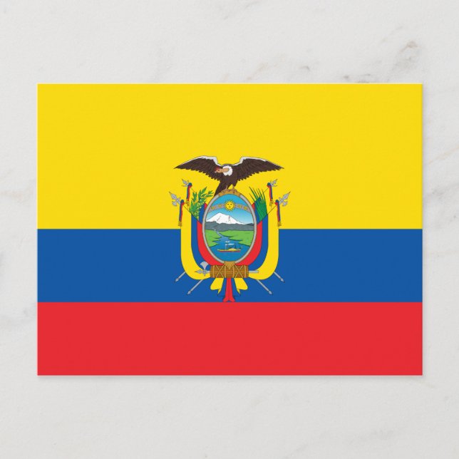 Carte Postale Drapeau de l'Équateur (Devant)