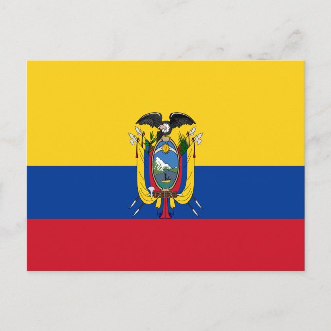 Carte Postale Drapeau de l'Équateur (Devant)