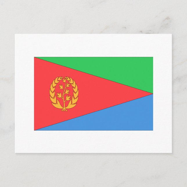 Carte Postale Drapeau de l'Érythrée (Devant)