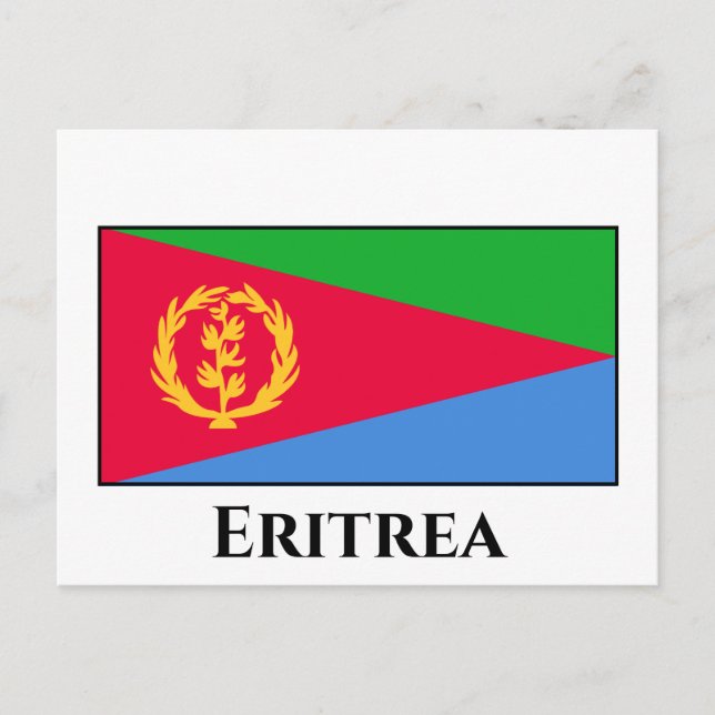 Carte Postale Drapeau de l'Érythrée (Devant)