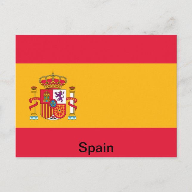 Carte Postale Drapeau de l'Espagne (Devant)