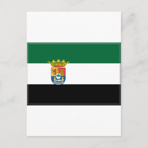 Carte Postale Drapeau de l'Estrémadure (Espagne)