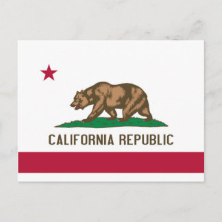 Carte Postale Drapeau de l'État de Bear en Californie