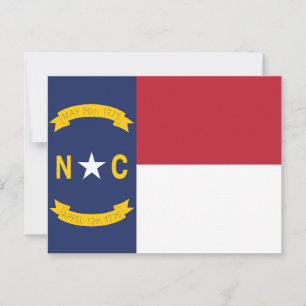 Carte Postale Drapeau de l'État de Caroline du Nord Old North