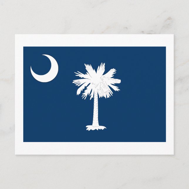 Carte Postale Drapeau de l'État de Caroline du Sud (Devant)