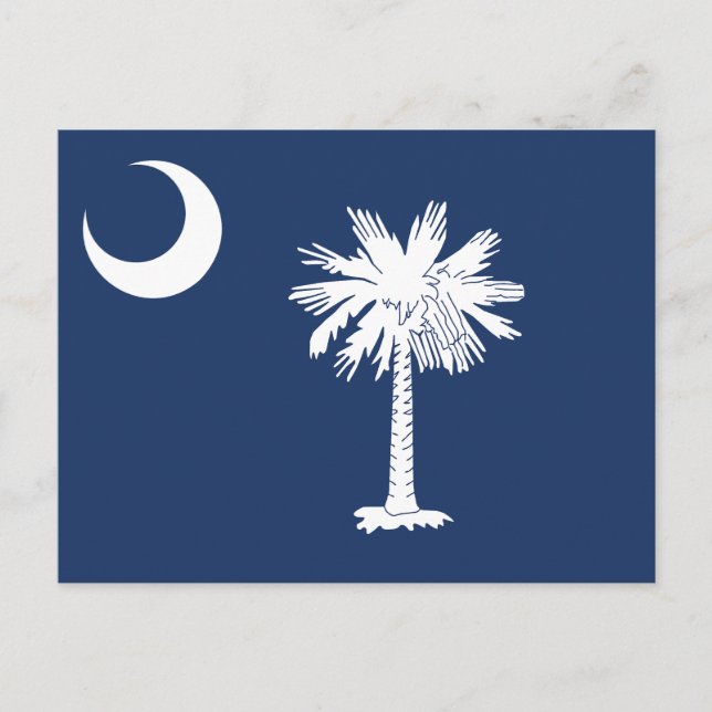 Carte Postale Drapeau de l'État de Caroline du Sud Croissant de  (Devant)