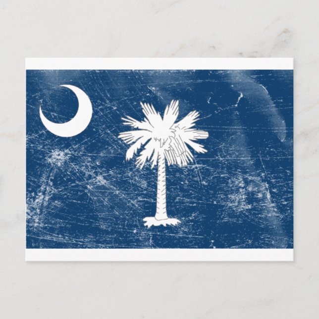 Carte Postale Drapeau de l'État de Caroline du Sud (en détresse) (Devant)