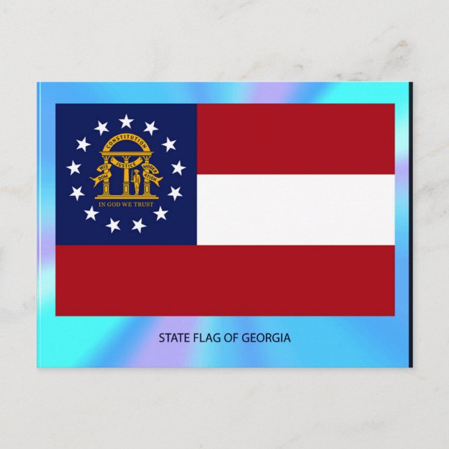 Carte Postale Drapeau de l'État de Géorgie (Devant)