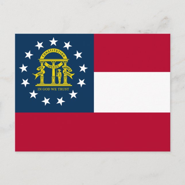 Carte Postale Drapeau de l'État de Géorgie (Devant)