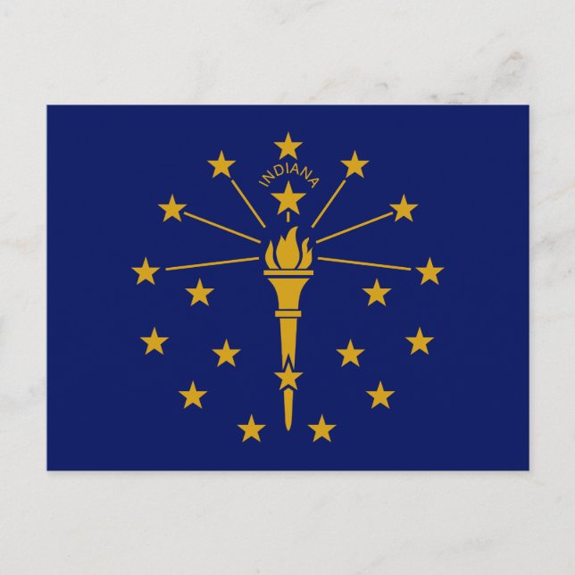Carte Postale Drapeau de l'État de l'Indiana (Devant)