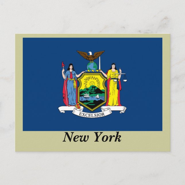 Carte Postale Drapeau de l'État de New York (Devant)
