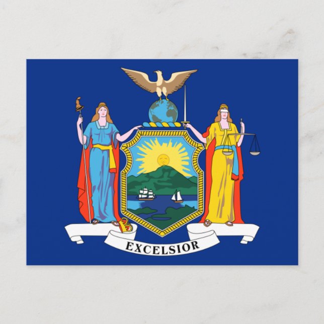 Carte Postale Drapeau de l'État de New York (Devant)