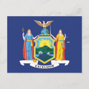 Carte Postale Drapeau de l'État de New York Empire State Liberté