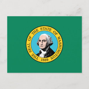 Carte Postale Drapeau de l'État de Washington