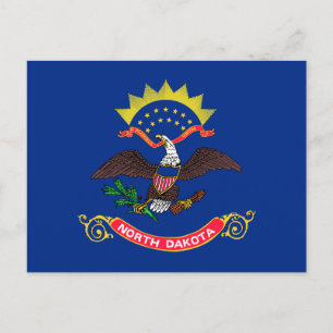 Carte Postale Drapeau de l'État du Dakota du Nord