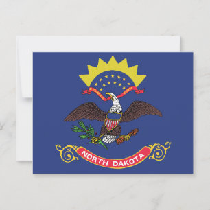 Carte Postale Drapeau de l'État du Dakota du Nord Peace Garden E