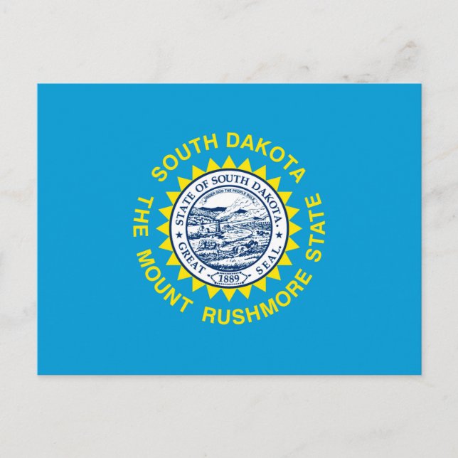 Carte Postale Drapeau de l'État du Dakota du Sud (Devant)