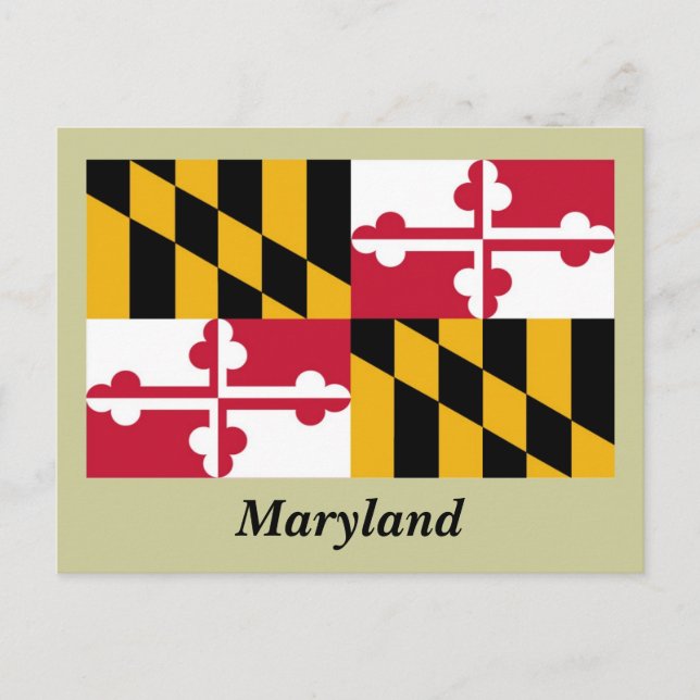 Carte Postale Drapeau de l'État du Maryland (Devant)